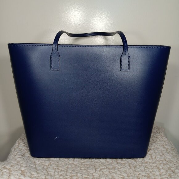 Kate Spade Bleecker Large Zip-Top Tote in Leather (Parisian Navy) - Picture 3 of 13